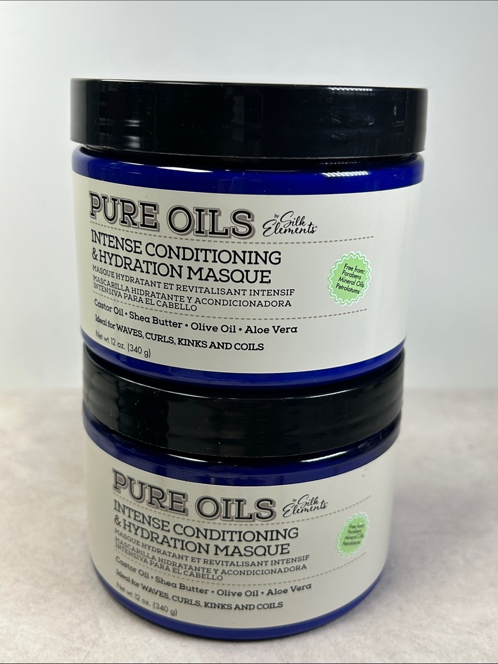 2 Silk Elements Intense Conditioning & Hydration Masque 12 oz each